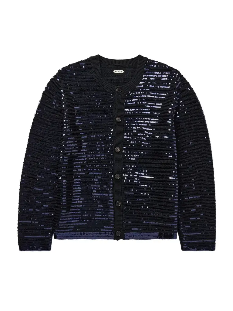 BODE Spotlight Sequinned Virgin Wool Cardigan - Men