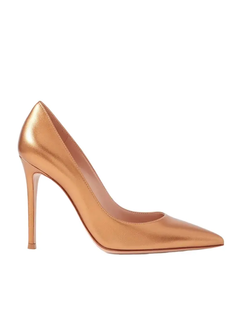 Gianvito Rossi Gianvito 105 Metallic Leather Pumps