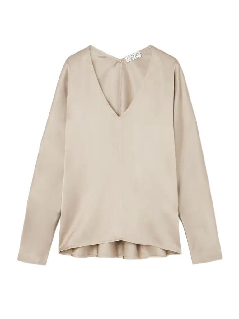 Brunello Cucinelli Silk-satin Blouse