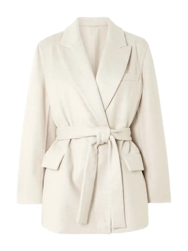 Brunello Cucinelli Belted Wool Blazer