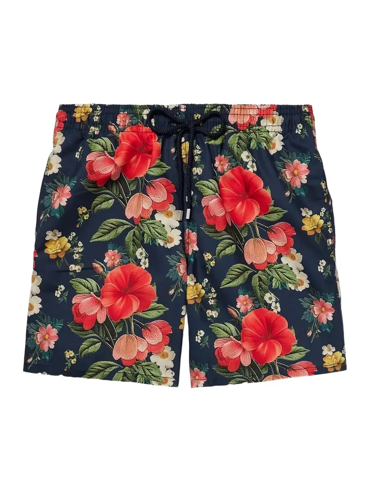 Vilebrequin Moorea Straight-Leg Mid-Length Printed Recycled Swim Shorts - Men