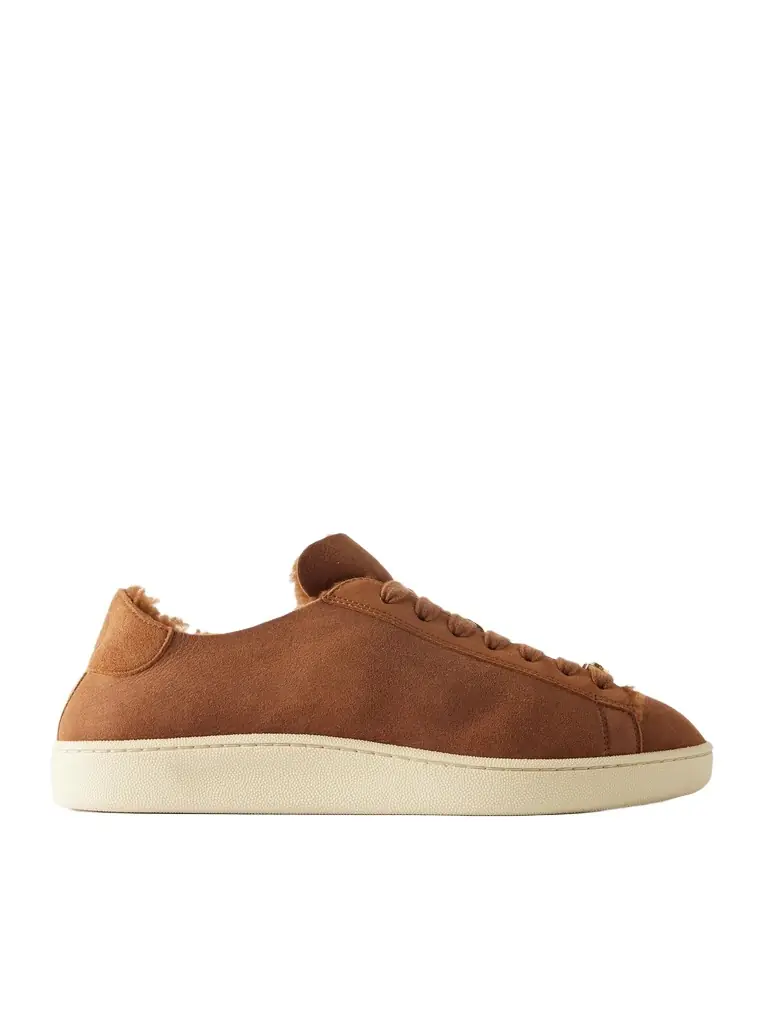 Valentino Garavani Shearling-Lined Suede Sneakers - Men