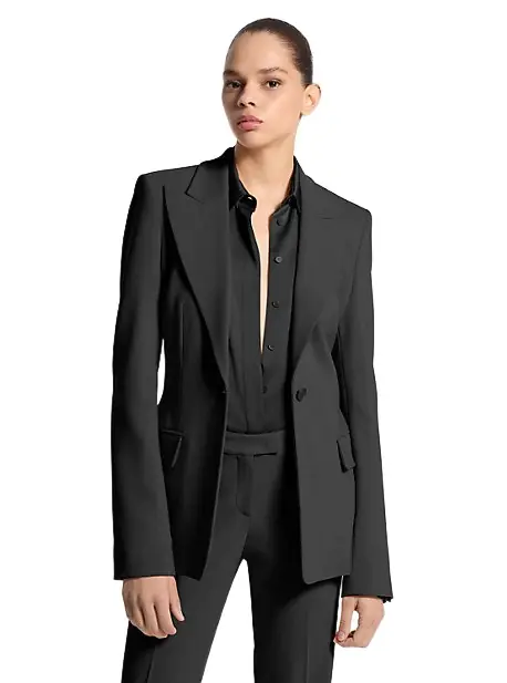 Michael Kors Collection Georgina Stretch Pebble Crepe Blazer