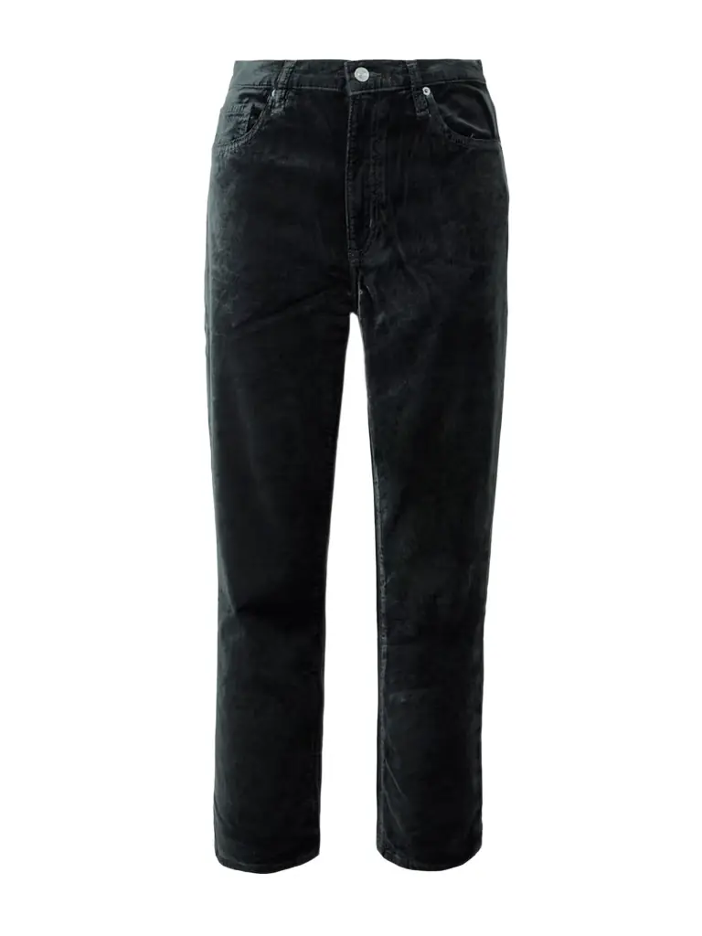 Frame Le Sleek Cropped Cotton-blend Velvet Bootcut Pants
