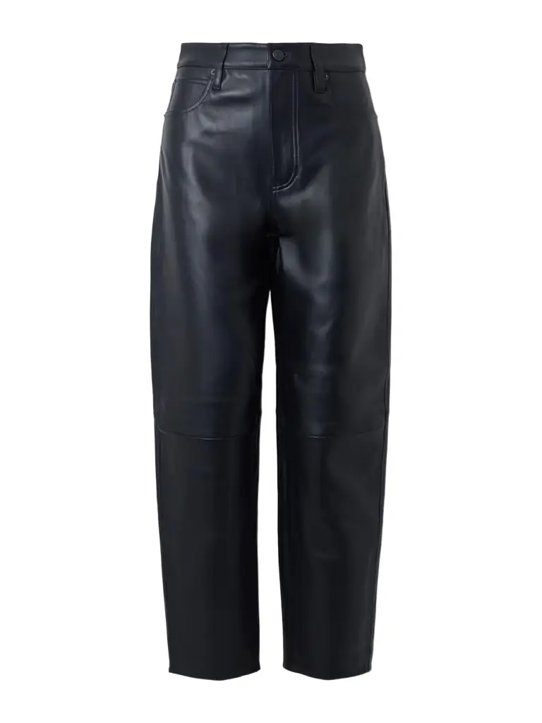 Frame The Leather Neat Leather Barrel-leg Pants