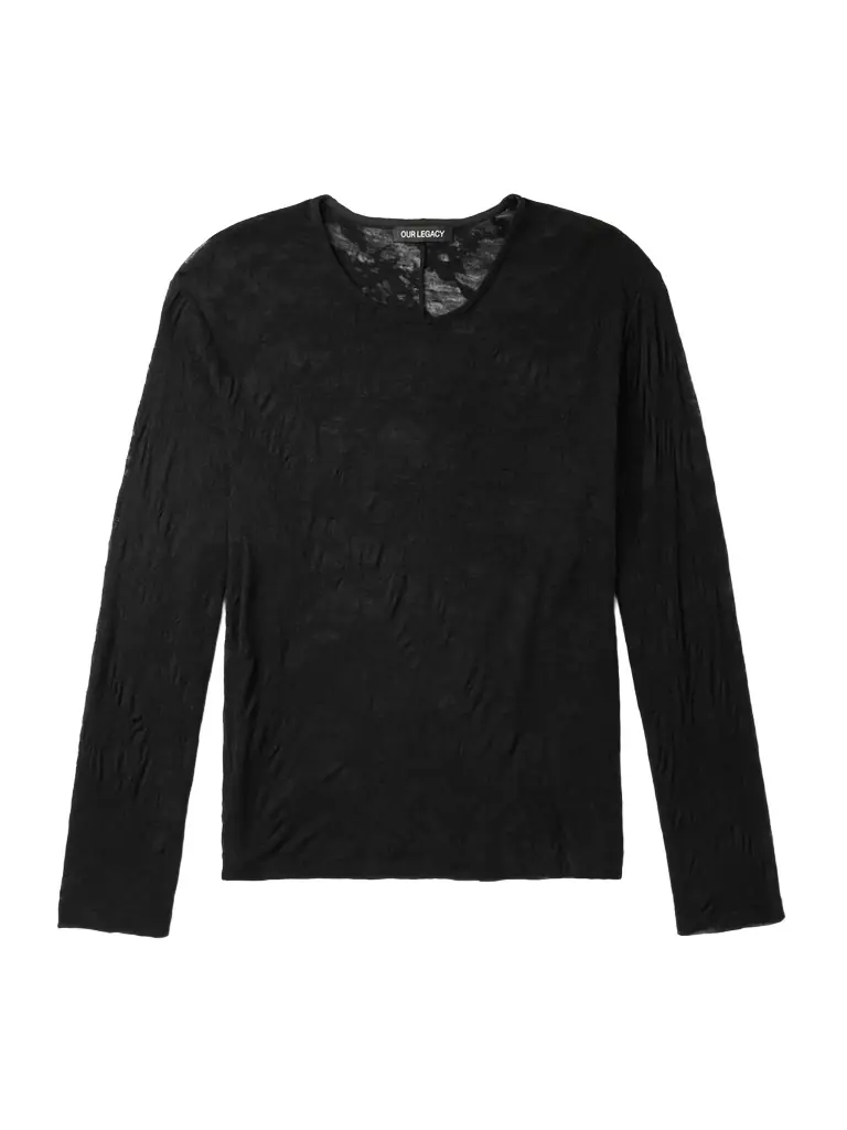 Our Legacy Floral-Jacquard Merino Wool-Gauze Sweater - Men