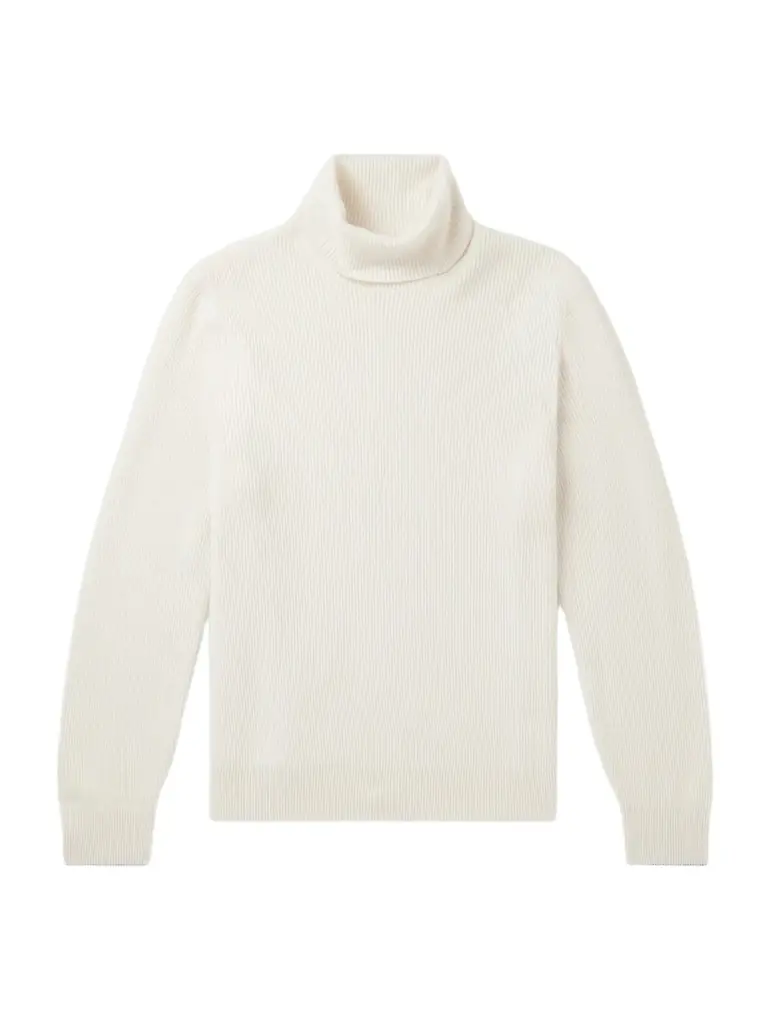 Brunello Cucinelli Ribbed Cashmere Rollneck Sweater - Men