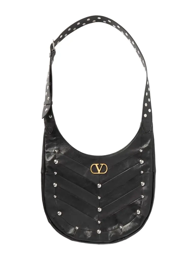 Valentino Garavani Embellished Leather Shoulder Bag