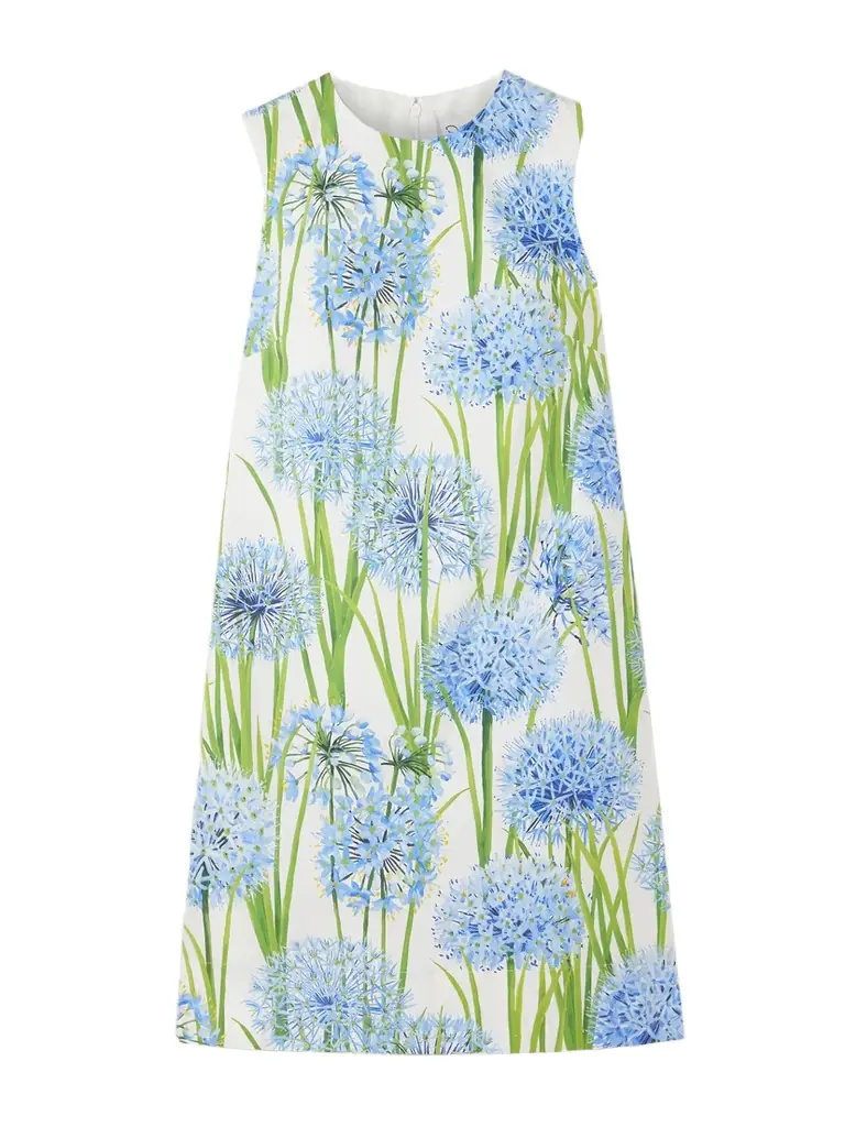 Oscar de la Renta Floral-print Cotton-blend Poplin Mini Dress