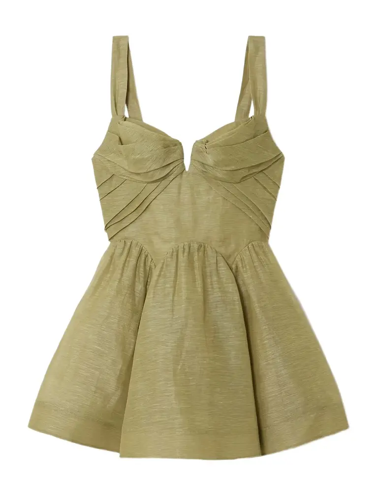 Zimmermann Rebellion Linen And Silk-blend Mini Dress