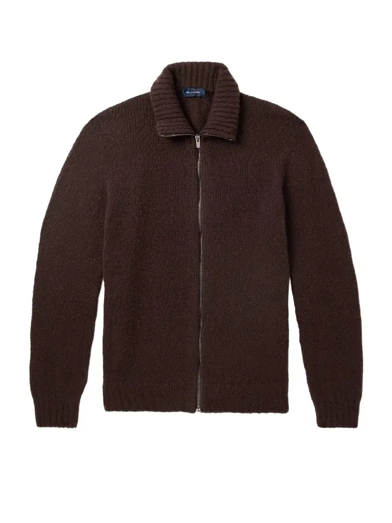 Thom Sweeney Slim-Fit Merino Wool-Blend Zip-Up Cardigan - Men