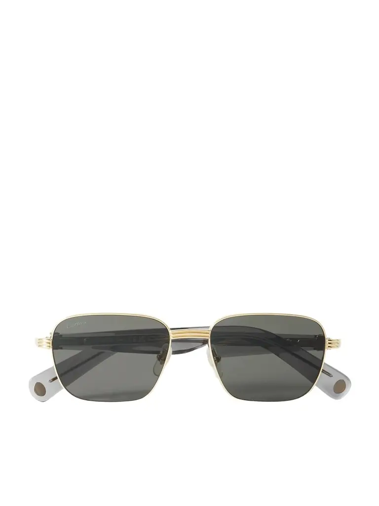 Cartier Eyewear Première De Cartier D-Frame Recycled-Acetate and Gold-Tone Sunglasses - Men
