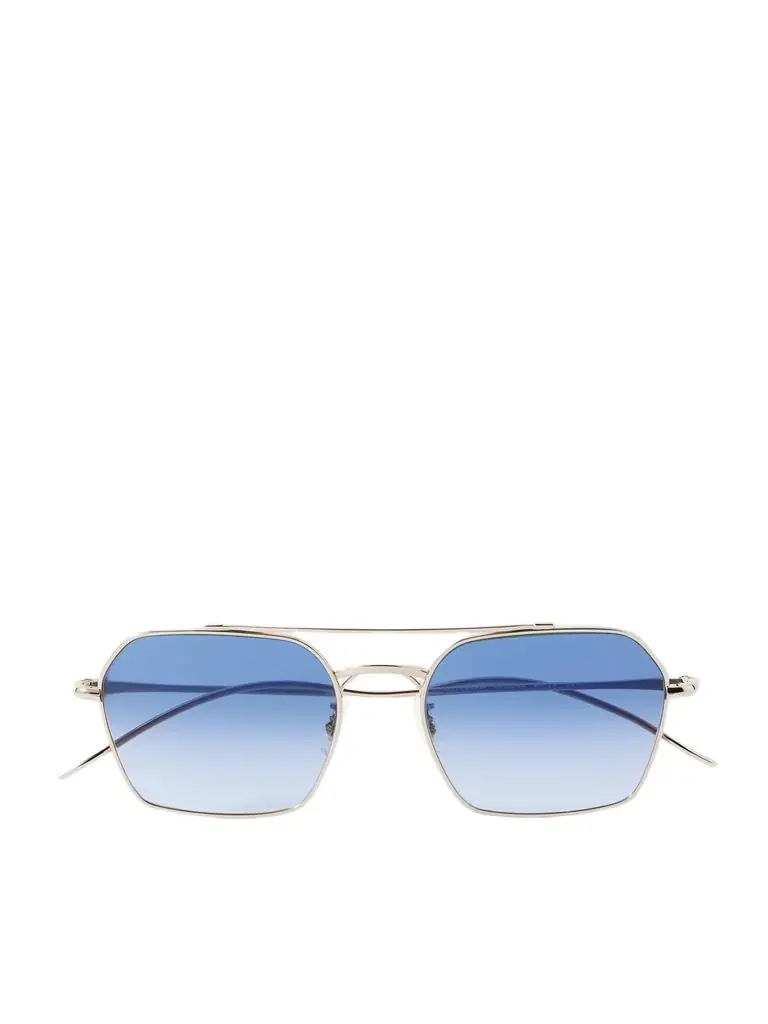 Oliver Peoples TK-15 D-Frame Gold-Tone Sunglasses - Men