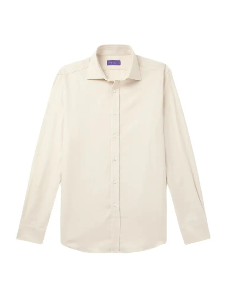 Ralph Lauren Purple Label Aston Herringbone Cotton Shirt - Men