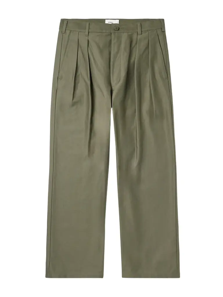 WTAPS Straight-Leg Pleated Cotton Trousers - Men