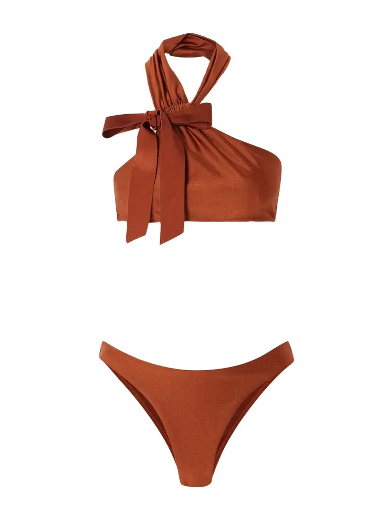 Zimmermann Awaken Bow-detailed Halterneck Bikini