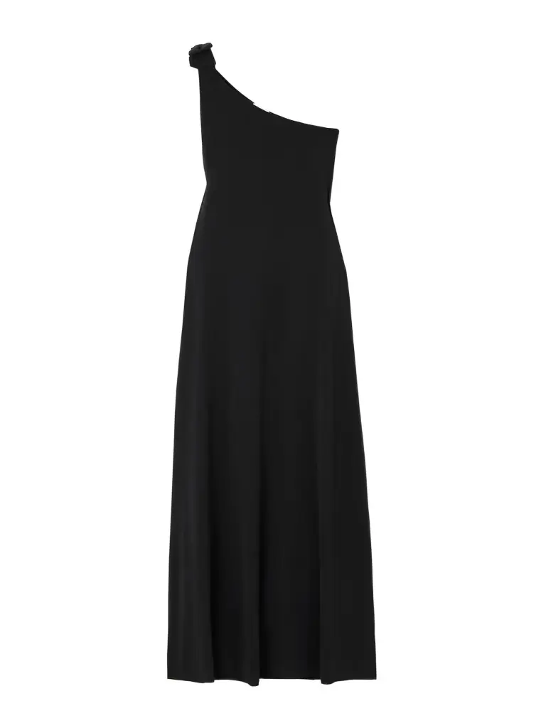 Eres Miss One-shoulder Bow-detailed Jersey Midi Dress