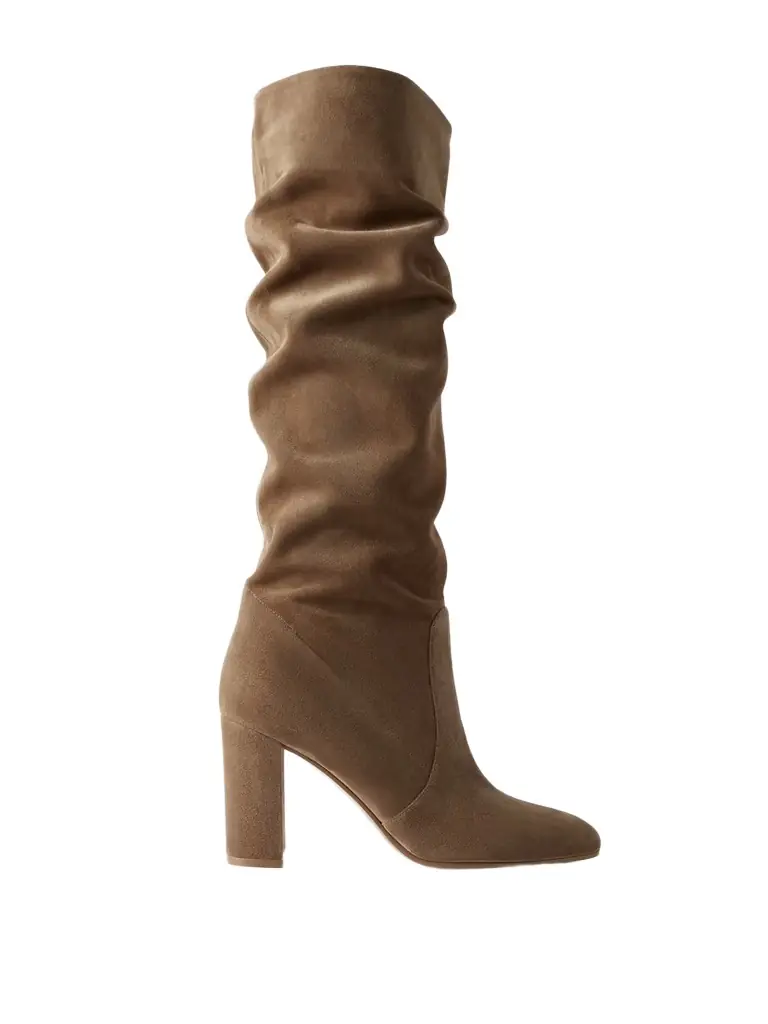 Gianvito Rossi Glen 85 Suede Knee Boots