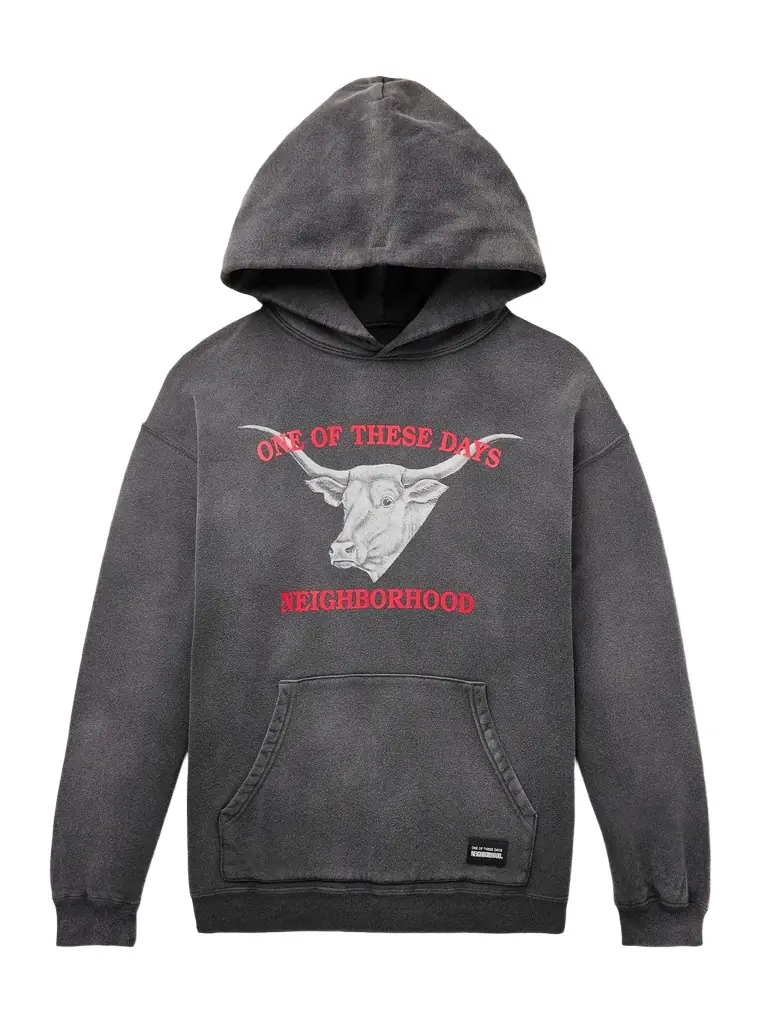 Neighborhood One of These Days Logo-Print Cotton-Jersey Hoodie - Men