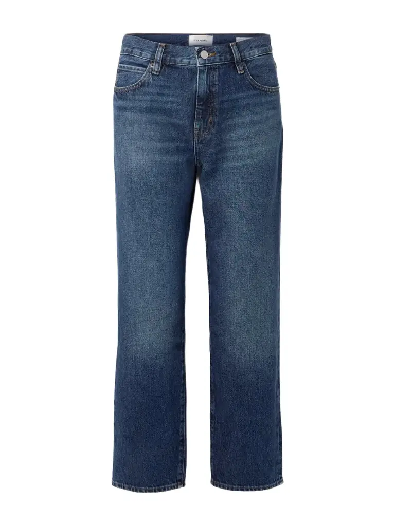 Frame The Hang Cropped Mid-rise Straight-leg Jeans