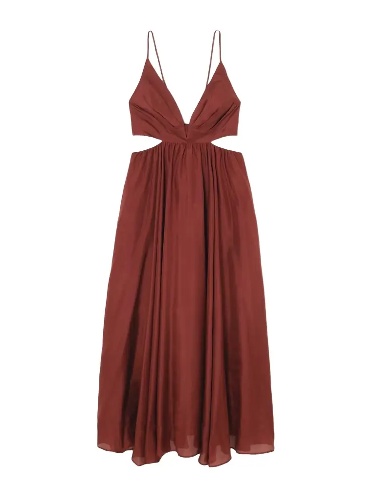Zimmermann Wanderlust Cutout Silk-poplin Maxi Dress