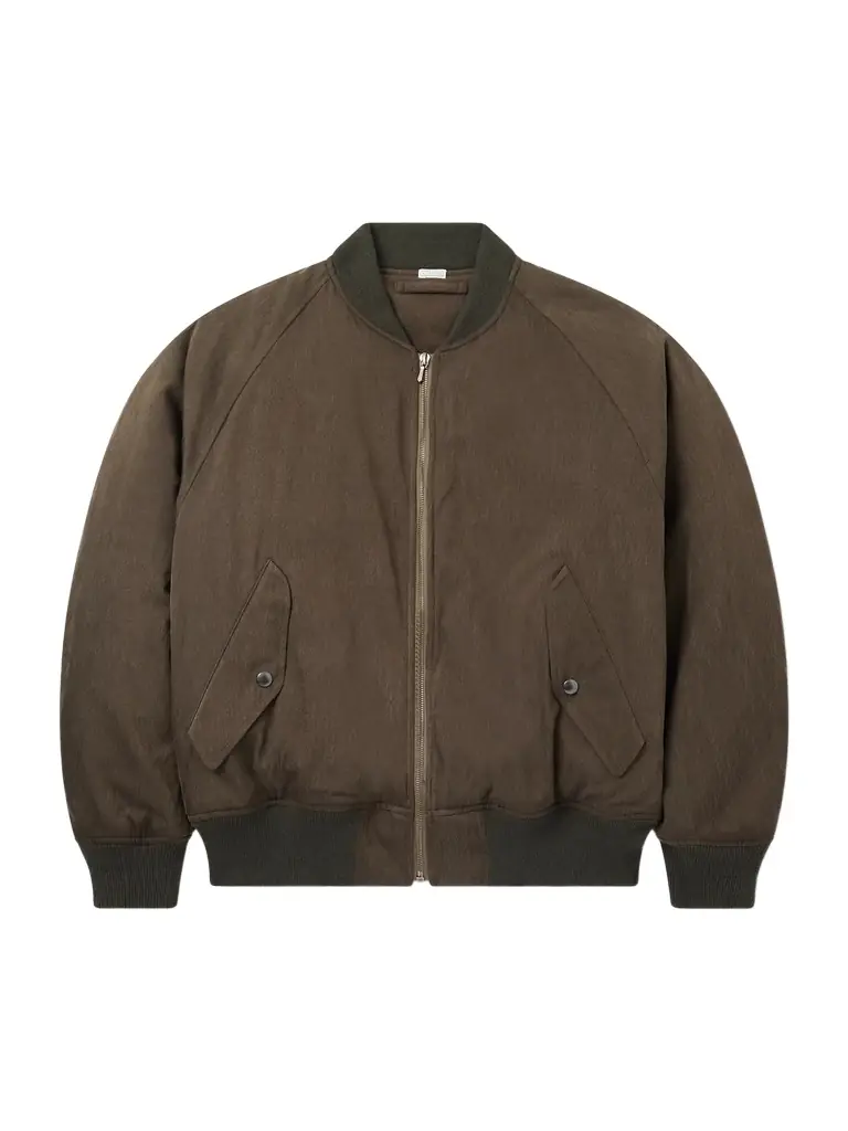 A.PRESSE Padded Silk and Cotton-Blend Bomber Jacket - Men