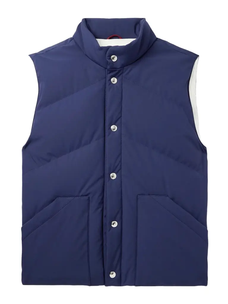 Brunello Cucinelli Quilted Shell Down Gilet - Men