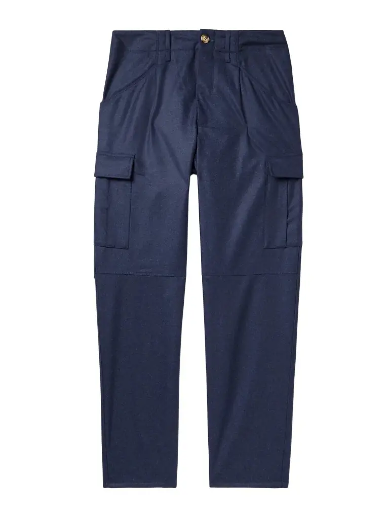 Brunello Cucinelli Straight-Leg Virgin Wool-Flannel Cargo Trousers - Men
