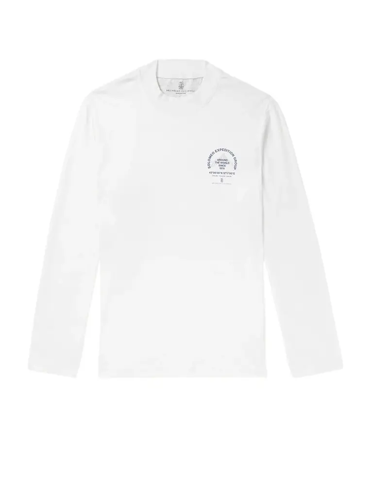 Brunello Cucinelli Slim-Fit Logo-Print Cotton-Jersey T-Shirt - Men