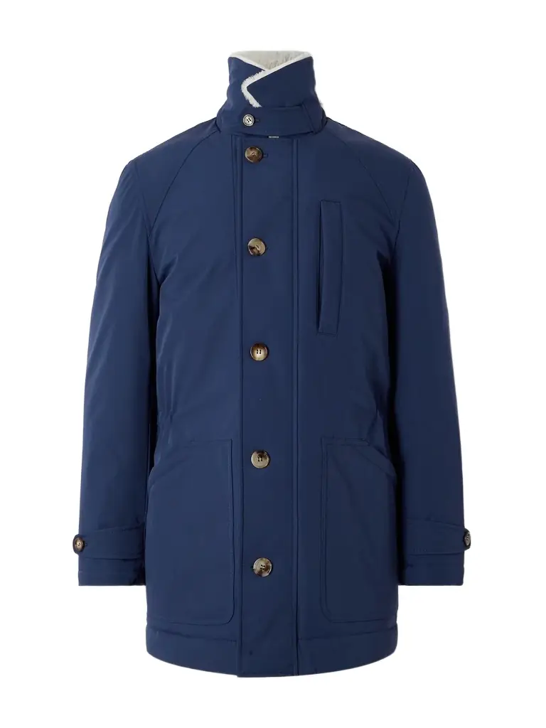 Brunello Cucinelli Shearling-Trimmed Shell Parka - Men