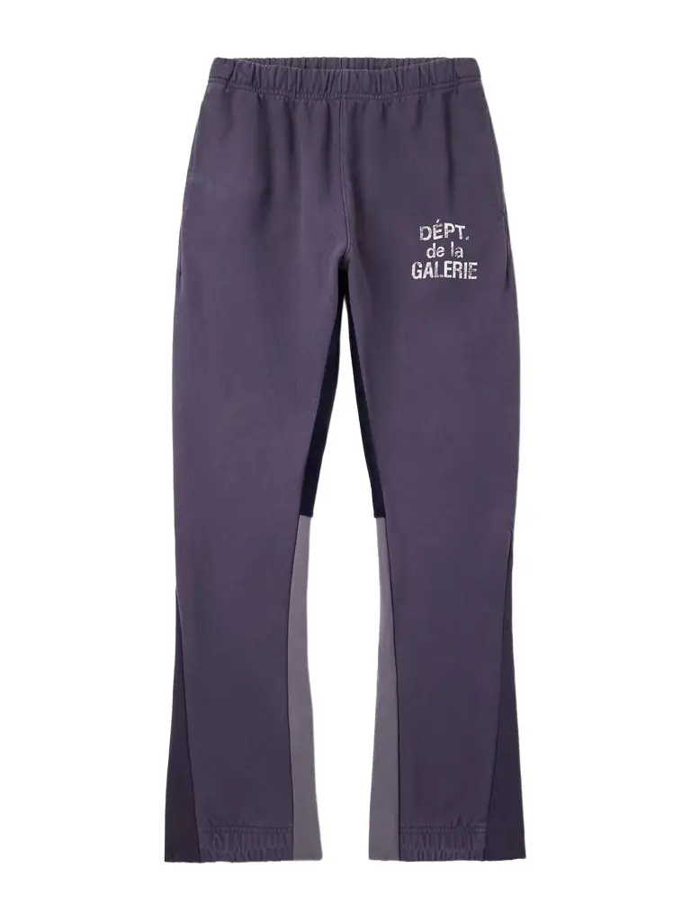 Gallery Dept. Flared Panelled Logo-Print Cotton-Jersey Sweatpants - Men