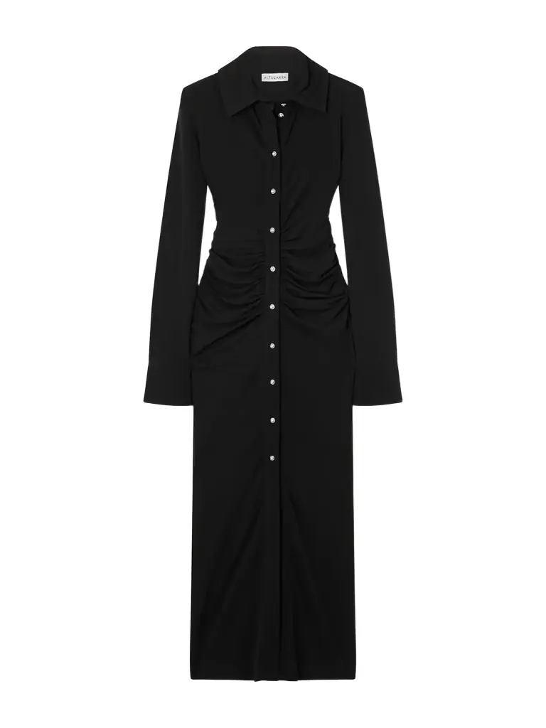 Altuzarra Claudia Crystal-embellished Ruched Jersey Midi Dress