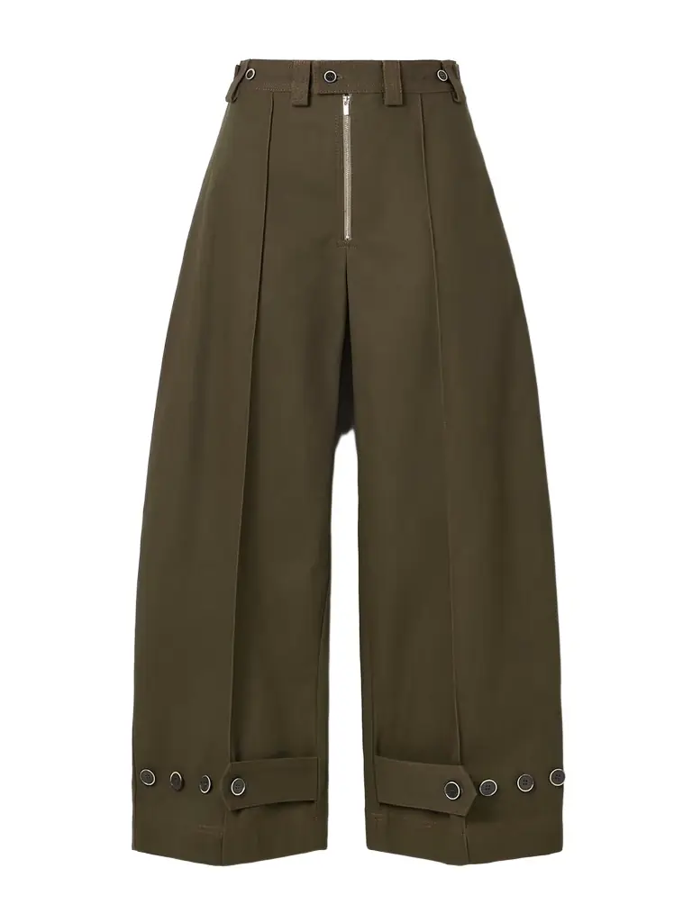 Christopher John Rogers Cotton-twill Wide-leg Pants