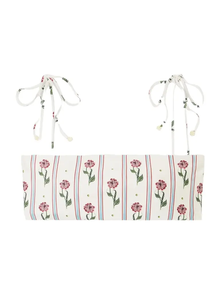 Agua by Agua Bendita Primavera Printed Recycled Bikini Top
