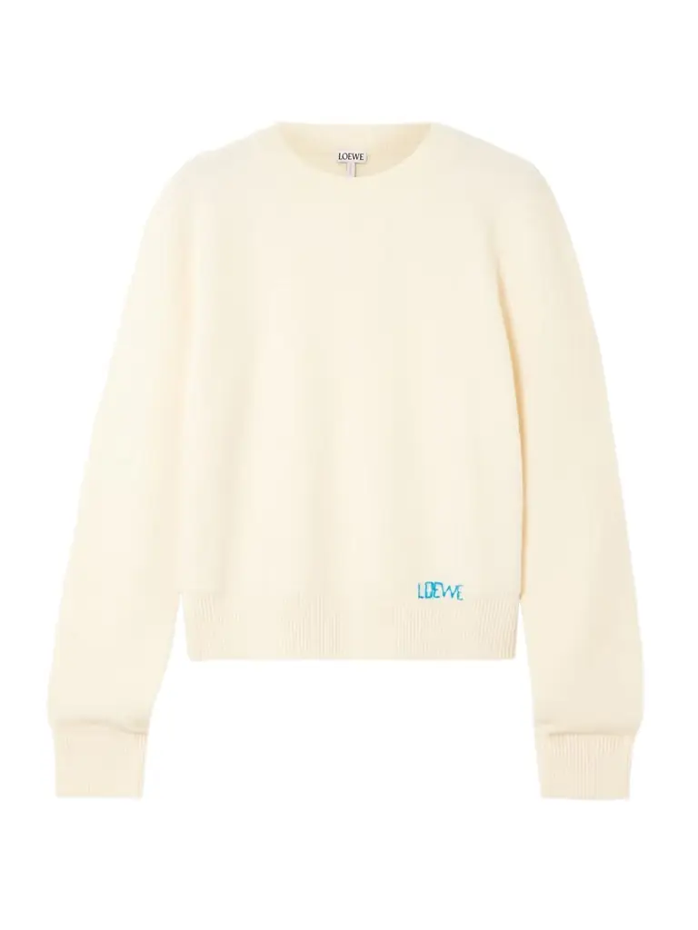 Loewe Embroidered Wool Sweater