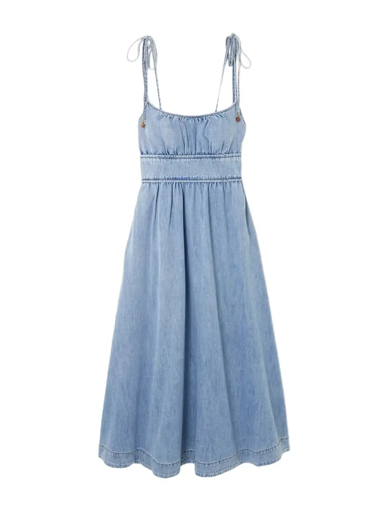 Zimmermann Wanderlust Denim Midi Dress