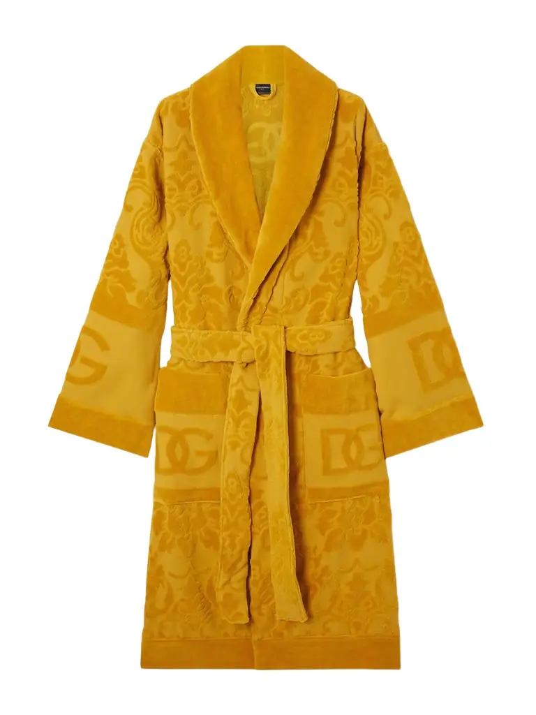 Dolce & Gabbana Cotton-terry Jacquard Robe