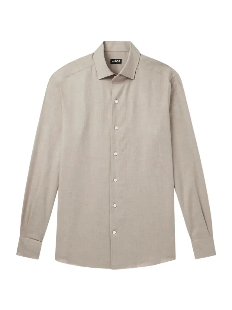Zegna Cotton and Cashmere-Blend Shirt - Men