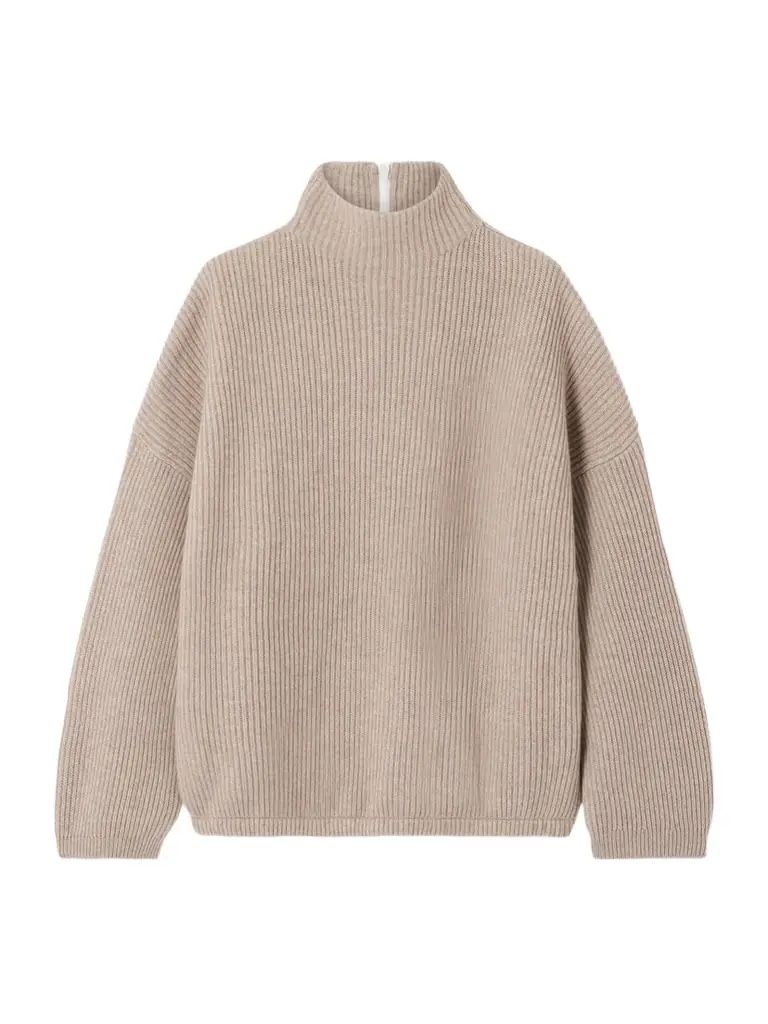 Brunello Cucinelli Bead-embellished Ribbed Cashmere Turtleneck Sweater