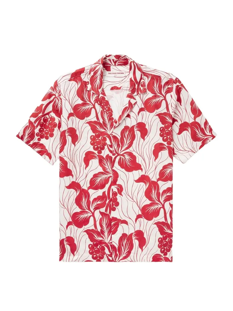 Orlebar Brown Maitan Camp-Collar Floral-Print Linen Shirt - Men