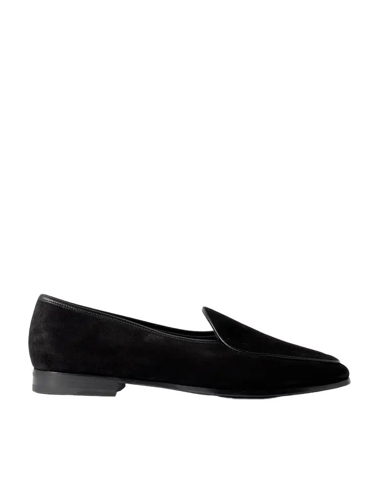 MORJAS The Belgian Leather-Trimmed Suede Loafers - Men