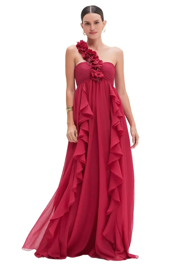 PatBo CHIFFON LOVESTRUCK GOWN