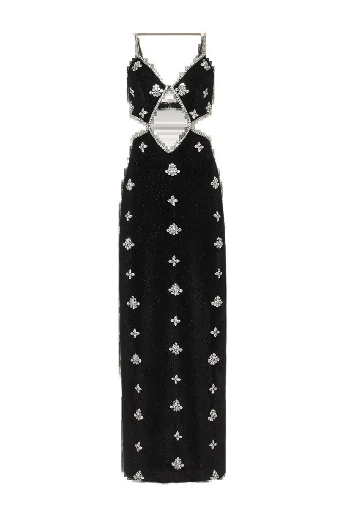 PatBo VELVET DEEP MAXI DRESS
