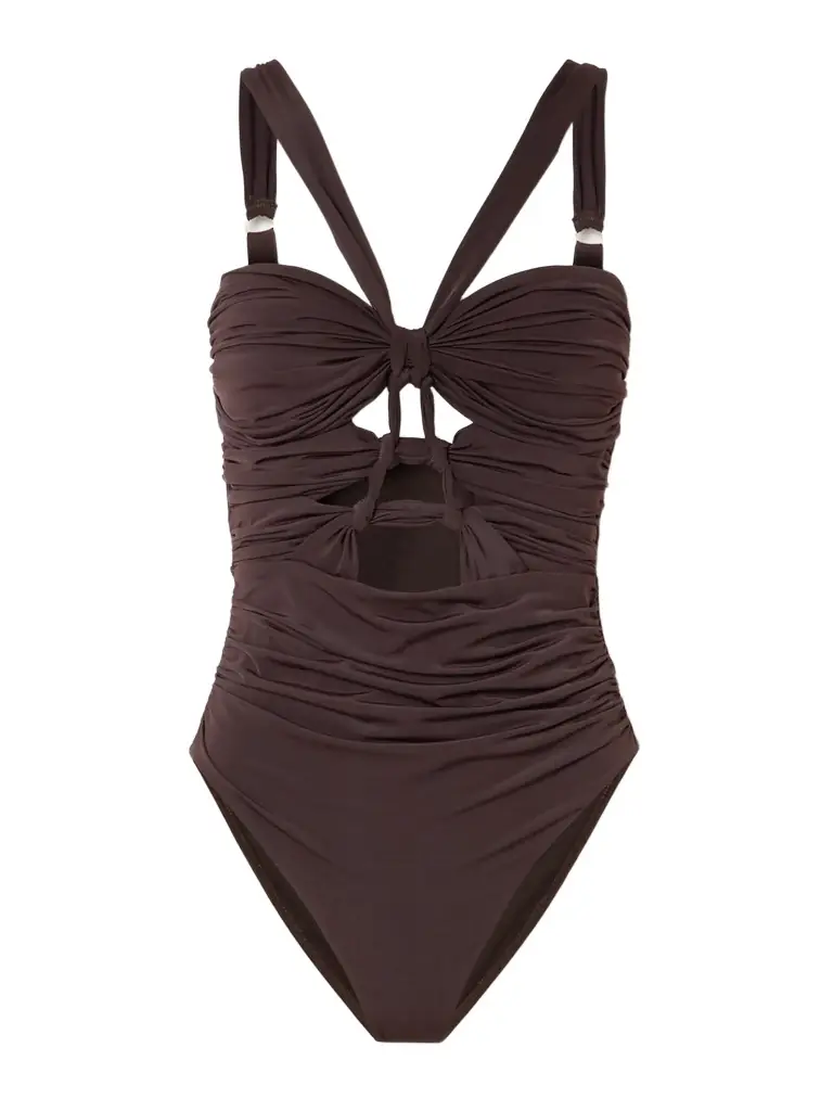 Zimmermann Daylight Cutout Ruched Swimsuit