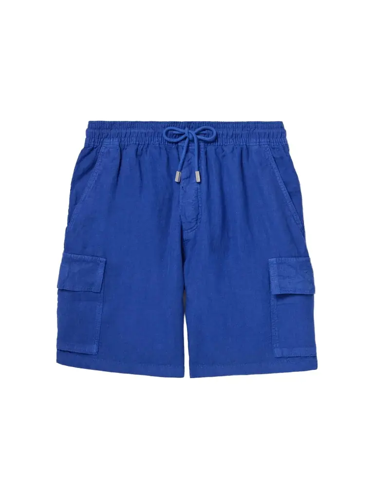 Vilebrequin Straight-Leg Linen Drawstring Cargo Shorts - Men