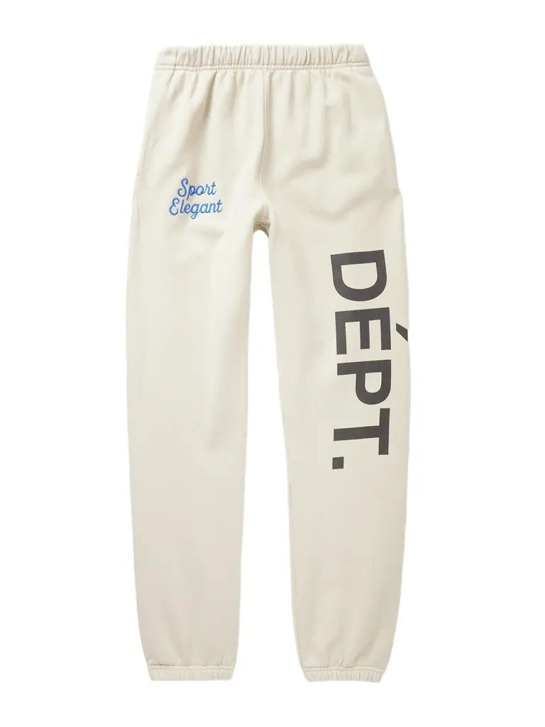 Gallery Dept. Team Dept Tapered Embroidered Printed Cotton-Jersey Sweatpants - Men
