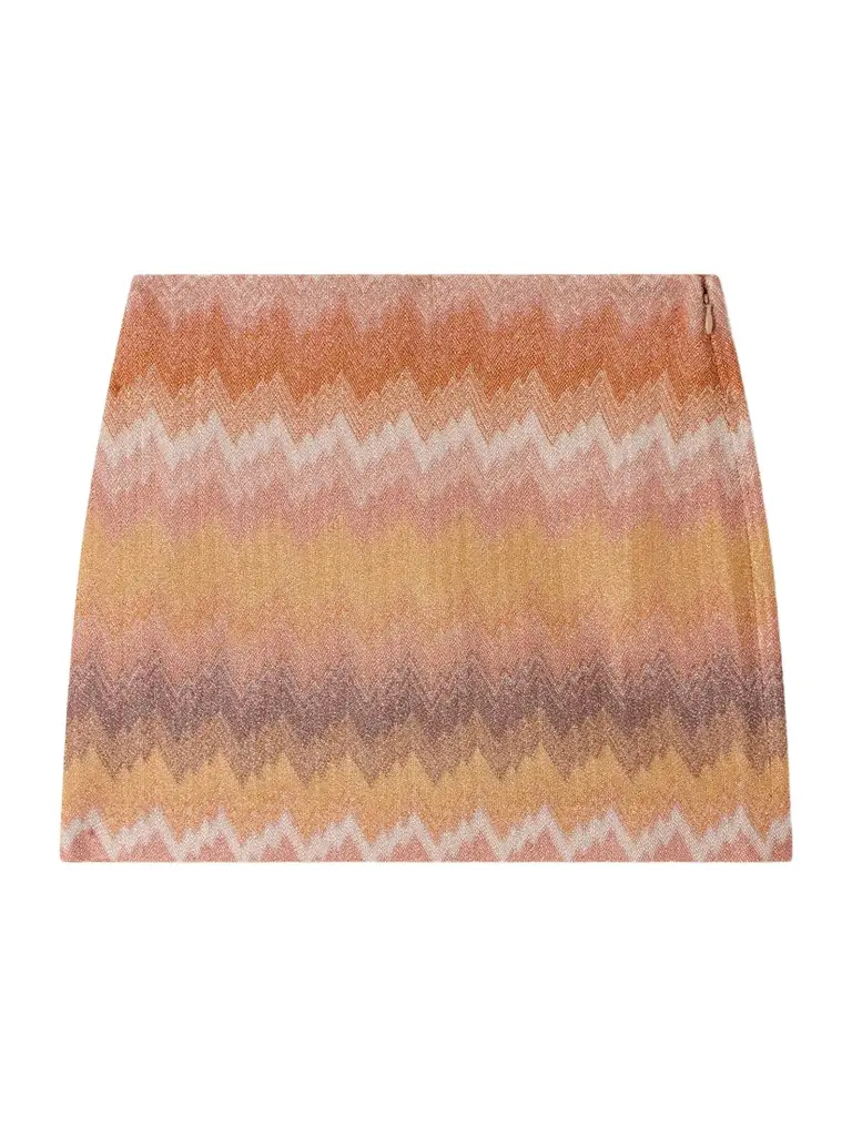 Missoni Striped Metallic Crochet-knit Mini Skirt