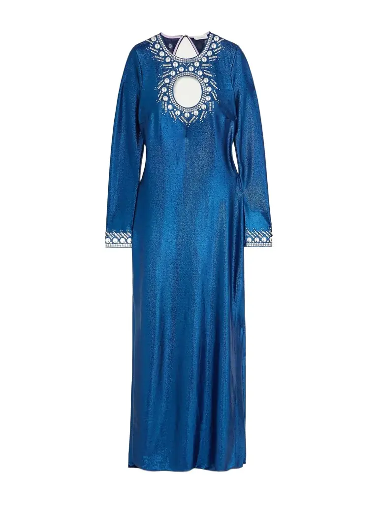 Rabanne Embellished Cutout Lurex Maxi Dress