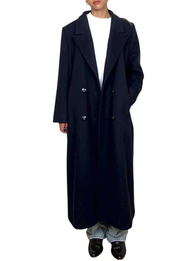Jen Wonders Studio Navy Wool Coat