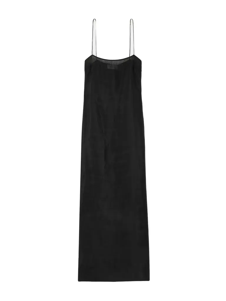Matteau Shirred Silk And Linen-blend Maxi Dress